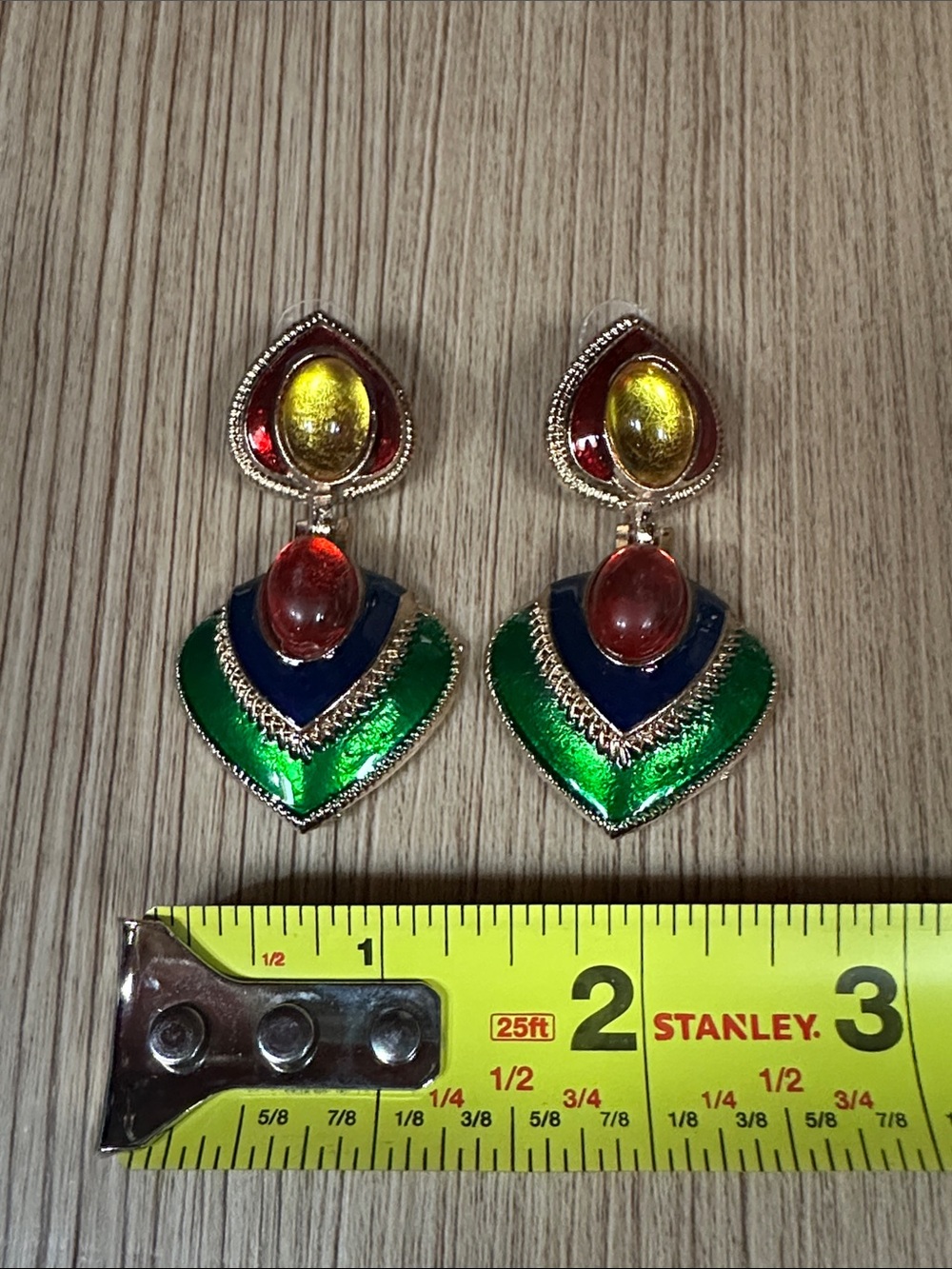Vintage Style Multicolor Drop Earrings - Picture 5 of 7